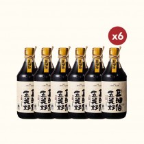 【豆油伯】金美好無添加糖釀造醬油500ml (黑豆醬油)(6入)
