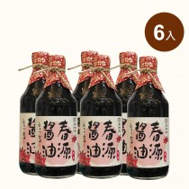 【豆油伯】回購率第一 春源釀造黑豆醬油500ml(6入)