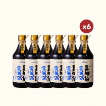 【豆油伯】金美滿無添加糖釀造醬油500ml(黃豆醬油)(6入)