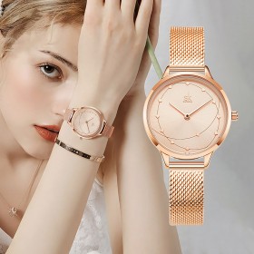 流行時尚米蘭網帶女士手錶 免運費
